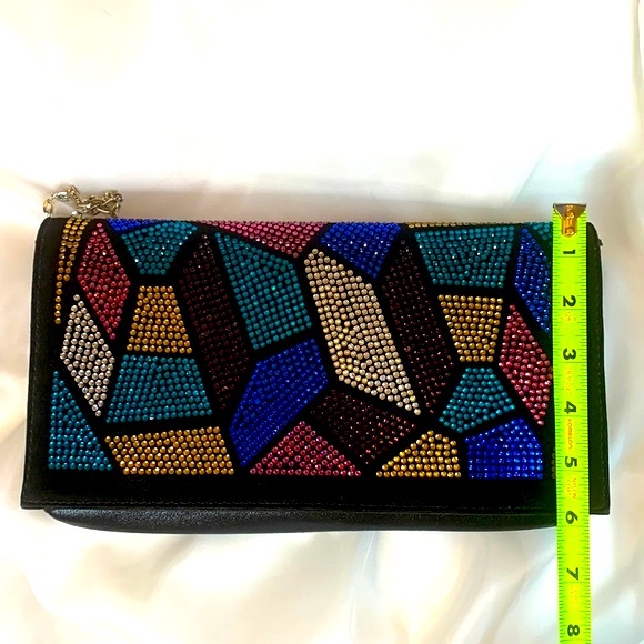 Natasha Evening Clutch Shoulder Bag  with Crystals NWOT - Picture 9 of 10